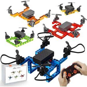 5 in 1 STEM Building Educational Toys for Kids Ages 8-12,RC Mini Drones for Kids